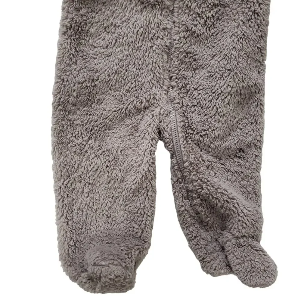 Cozy Carter’s Baby Brown Fluffy Sherpa Unisex Sherpa Snowsuit size 9 months